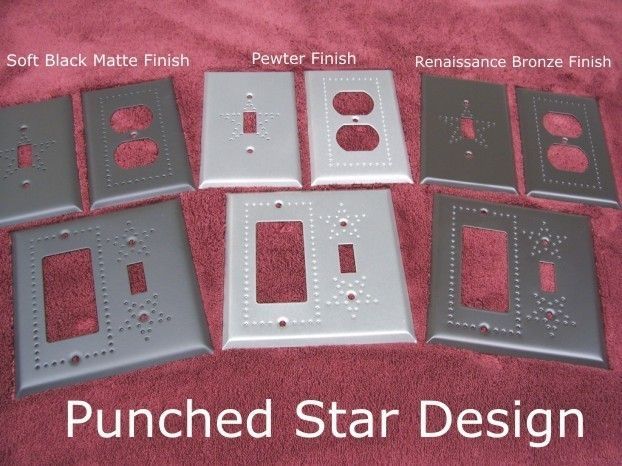 Punched Star Design switch plates