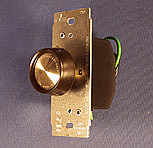Dimmer switch in push button in brown