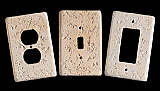Simulated stone switch plates 
