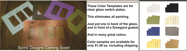 Color templates for the clear glass plates so no painting is needed on the glass back sides