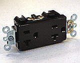 AP-16352-E Black decora receptacle 20 amp.
