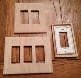 Screwless Unfinished Wood Switch Plates
