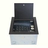 AP-132 Super Pocket Audio-Video Floor Box/2 duplex/24 low volts/USA Made