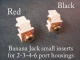 Banana Jacks in 6 colors for switch plate covers