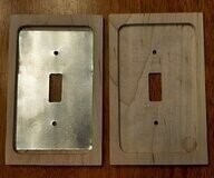 wood metal backing switch plates