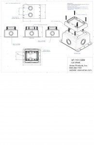 AP-1101-SMB cut sheet for floor box installers
