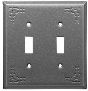 Adobe Gray Indian Design Switch Plates