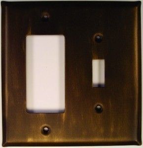 Custom Finished Wallplate shown in # 3 Bronze with a Gold Wash 