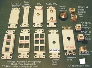 White Enamel Switch plates low voltage housings