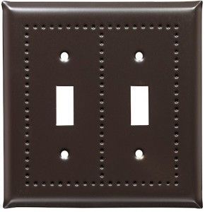 Bronze Border design switch plates