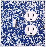 Blue Marbleware switch plates