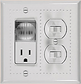 Half nightlight for switch plates