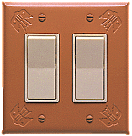 Terra Cotta Switch Plates Thunderbird design