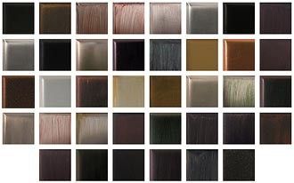  38 custom finishes for sample chips and switch plate covers