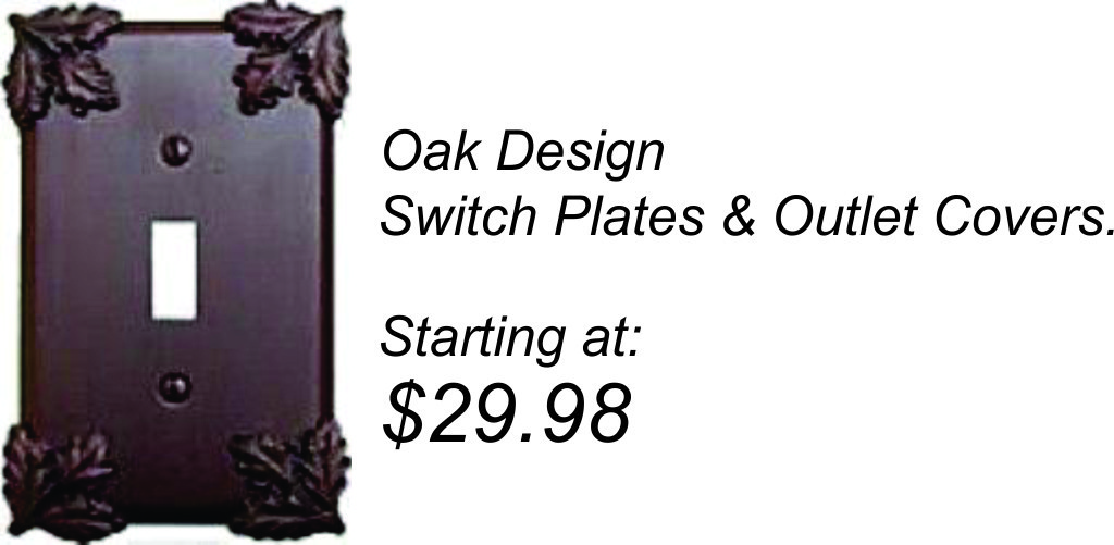 OAK DESIGN SWITCH PLATES