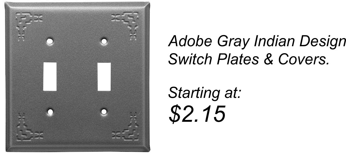 ADOBE GRAY SWITCH PLATES