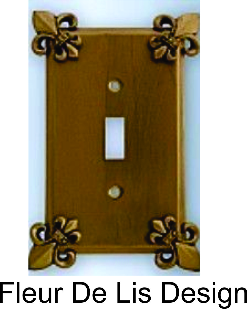 Fleur de lis switch plates