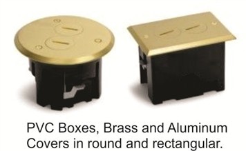 PVC Floor boxes for wood or concrete