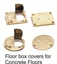 Brass and aluminum covers for Concrete floors
