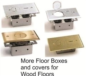 Floor boxes for wood floors