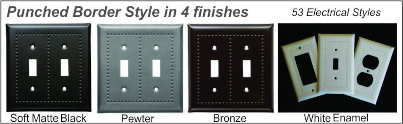 Punched Border Style switch plate covers