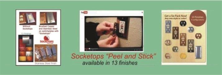 Socketops peel and stick laminate stickers for electrical switches and receptacles to look so great