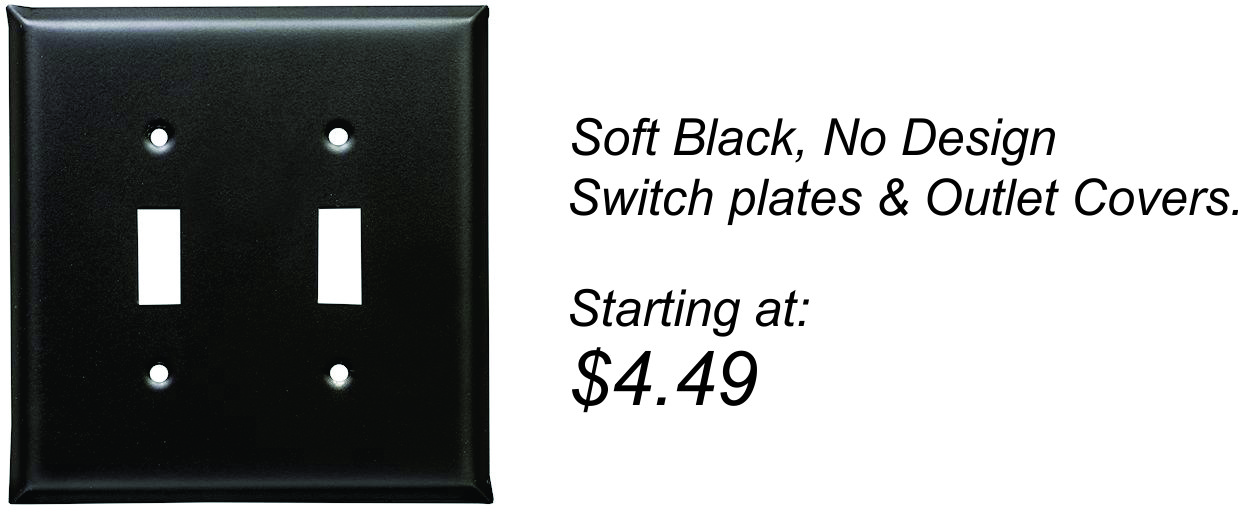 SOFT BLACK SWITCH PLATES
