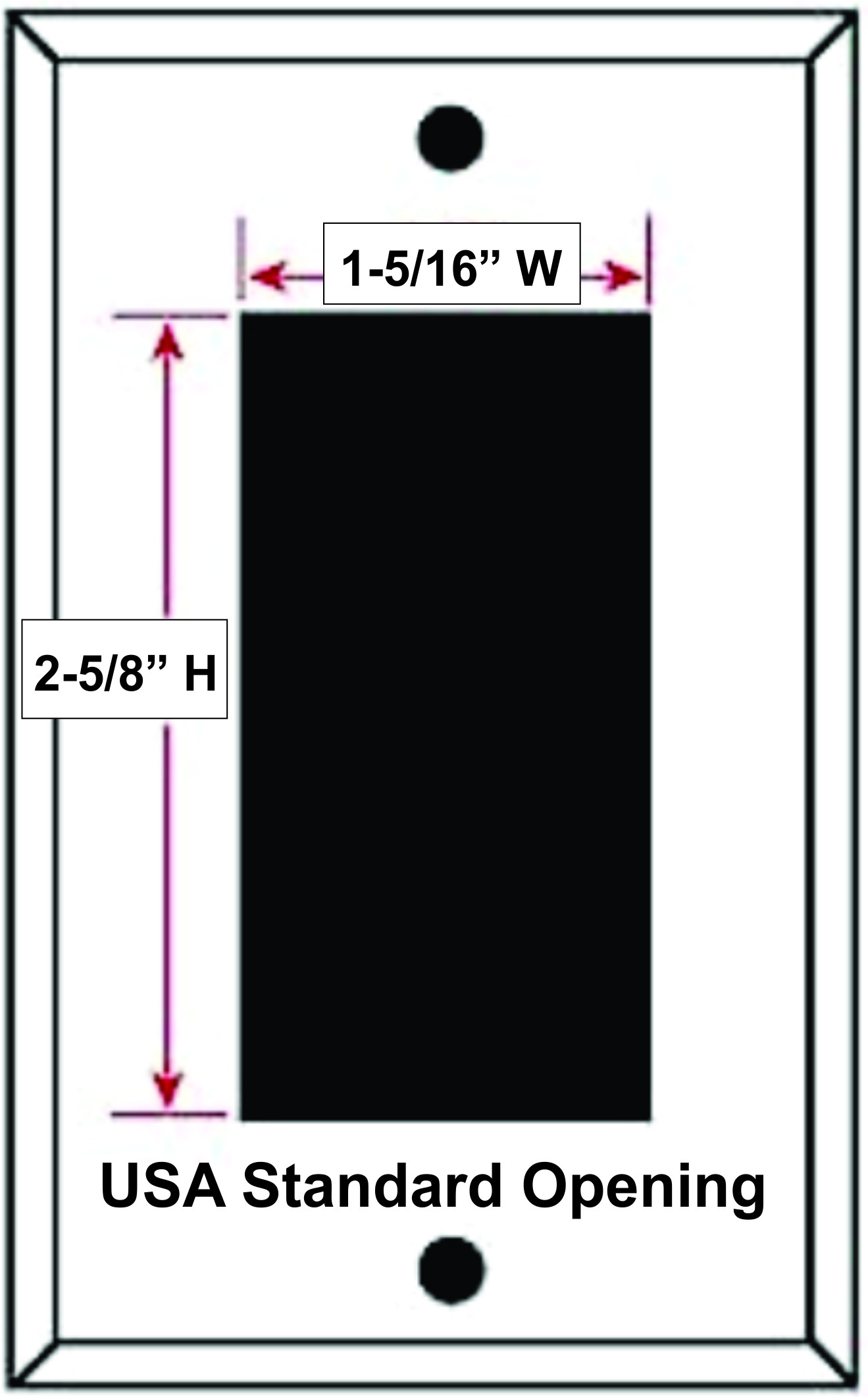 Decora American standard opening for electrical devices