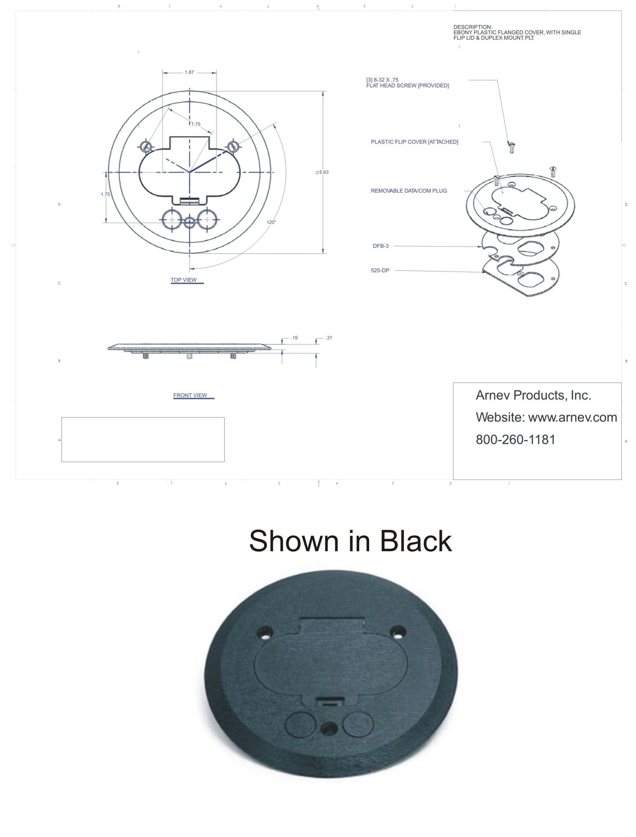 Brown Floor Box Cover cut sheet