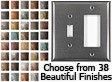 Plain Switch plates in 38 custom finishes 
