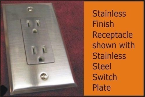 Stainless Steel Switch Plates and Socketops Peel and Stick 