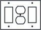 Decora duplex decora switch plate cover