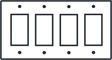 4 gang Decora switch plate cover