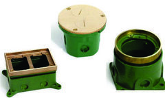 Flush mout floor boxes for wood and concrete