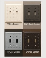 Punched border design switch plate covers