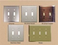 Pre-finished metal switch plates