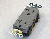 Gray Decora Plus Duplex Electrical Outlet 20 amp