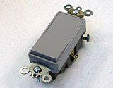 Gray Single Pole Electrical Decora Rocker Switch 20 amp