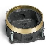 AP-332-DA shallow round floor box 4" covers in brass or aluminum