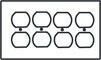 Four outlet cover Light Switch Covers - Outlet Covers