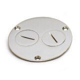 AP-523-DP-NS Nickel Silver 4" floor receptacle box cover