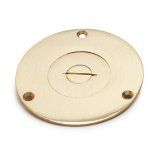 AP-524 data floor box cover in solid brass