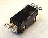 Black Decora Plus 3-Way AC Rocker Switch 20 Amp