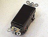 Black Rocker 3-Way Switch 15 amp.