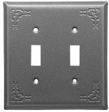 Adobe Gray Indian Design Switch Plates - USA Made