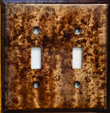 Copper Patina switch plate covers