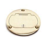 AP-DFB-1 solid brass floor box cover with flip lid.