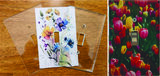 Clear Glass with Flower Images