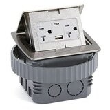 Countertop Pop-Up/ 20A (TR) Duplex Rec., 2-USB/ Stainless.