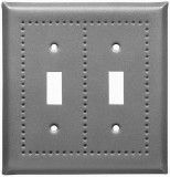 Pewter border design switch plates